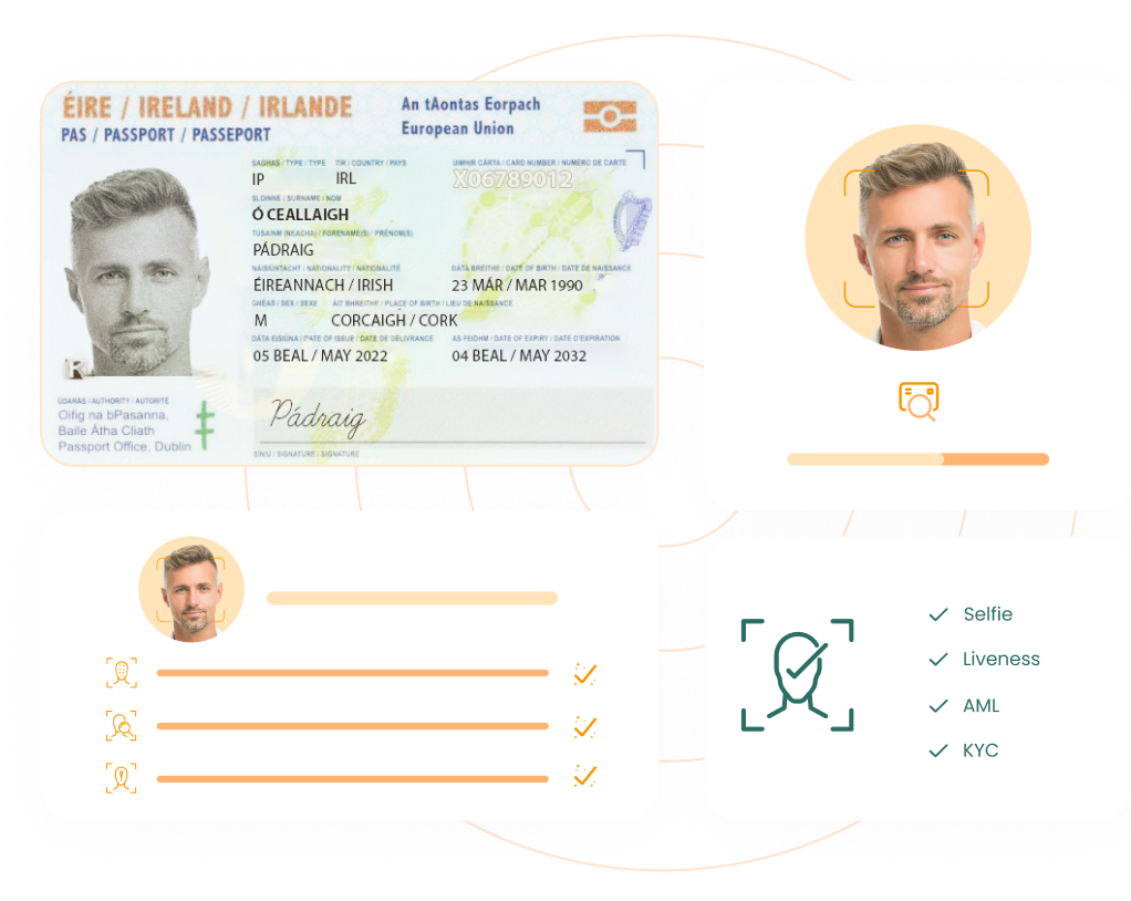 Biometric KYC with Liveness Face Matching and AML check